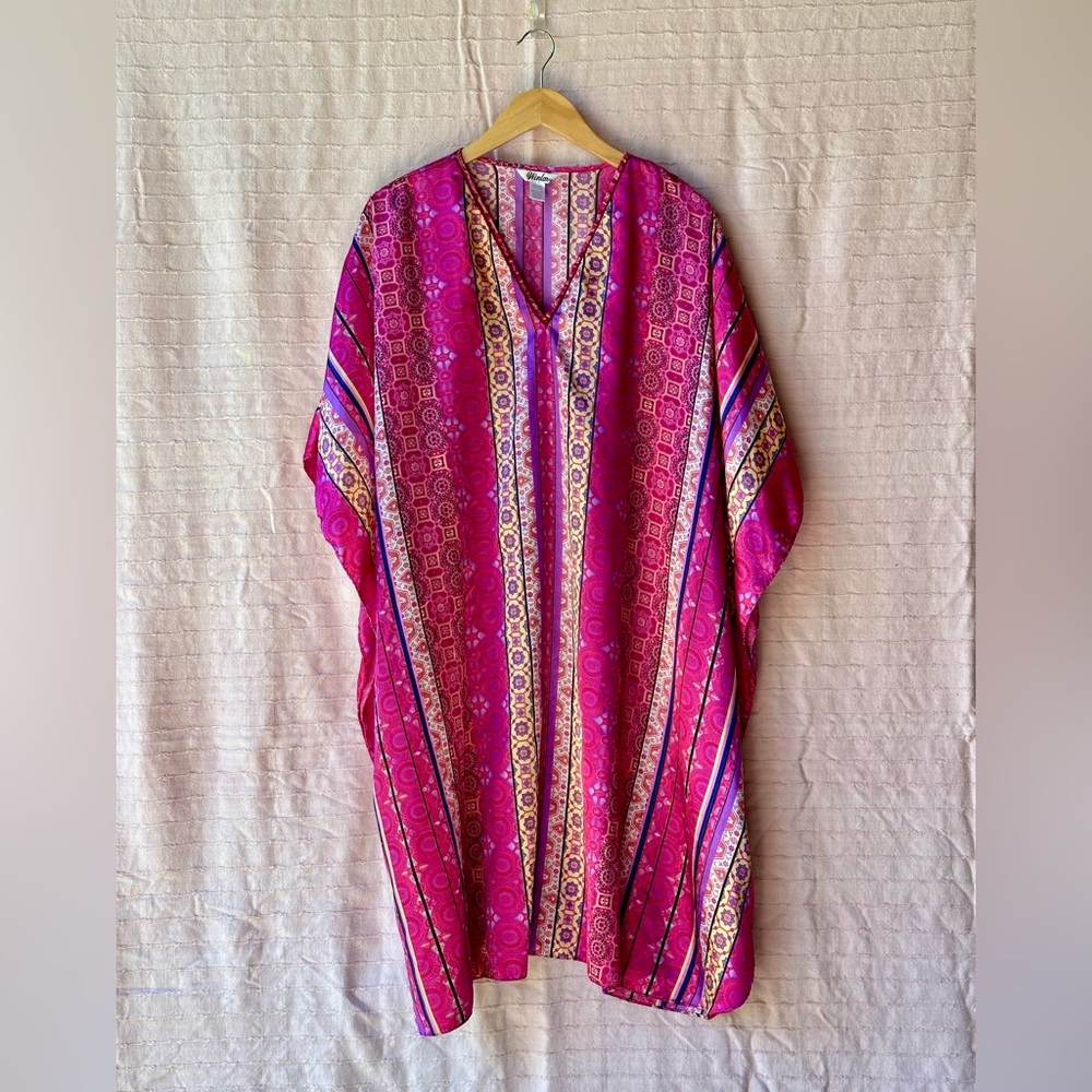 Vintage Winlar Vibrant Satin Kaftan